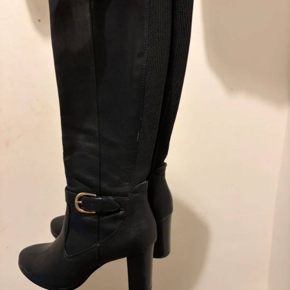 Next Black Heeled Boots with Buckle